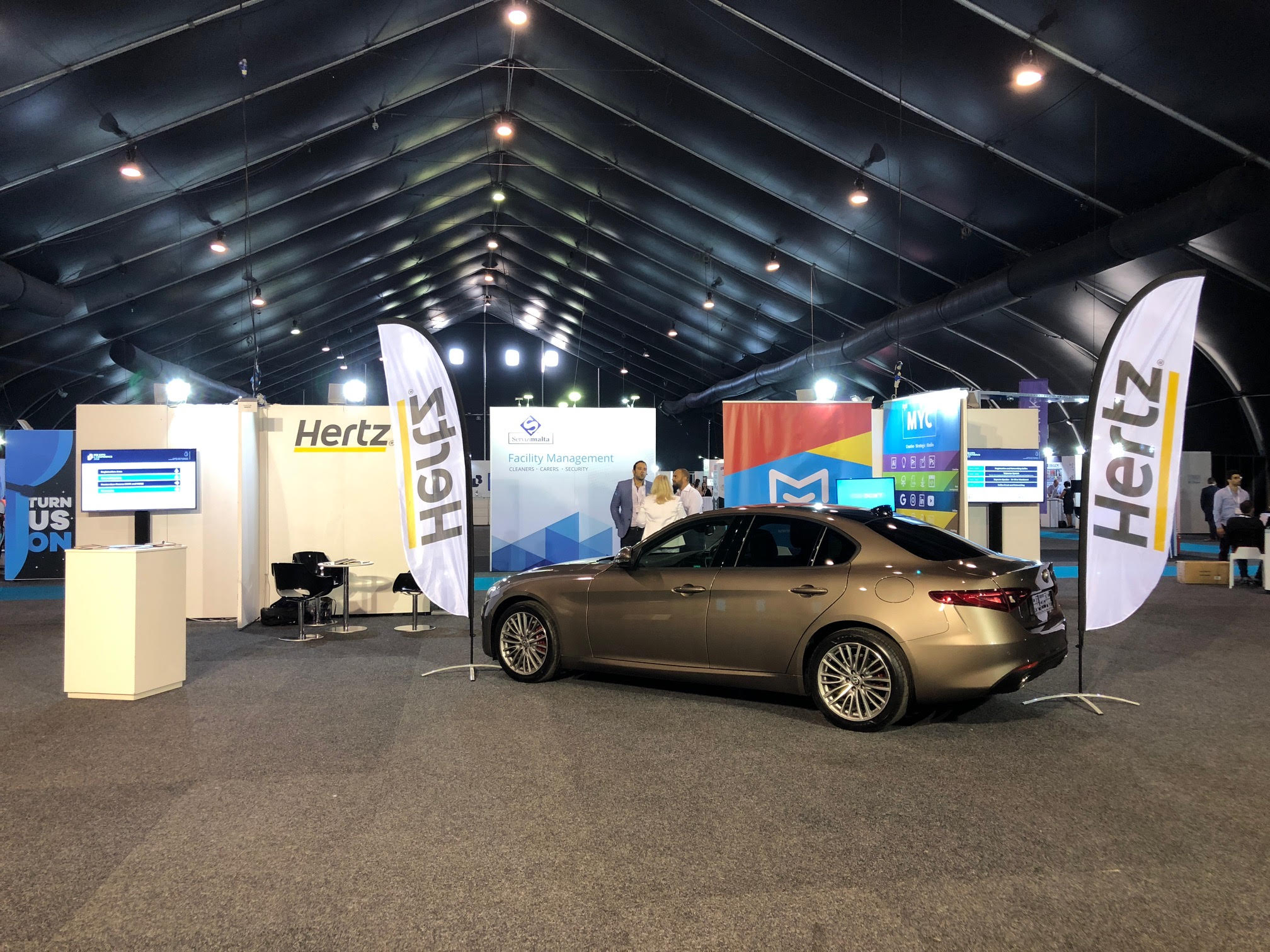 Hertz Lease booth at the Malta B2B Expo
