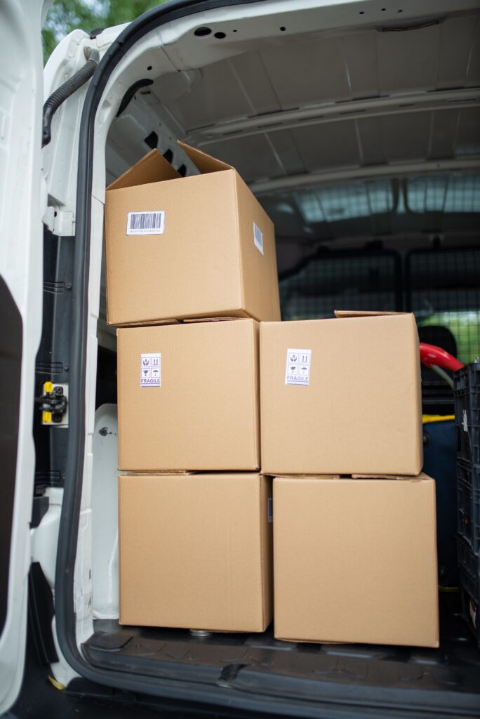 Boxes in Van Rental